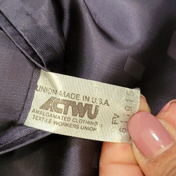Vintage Union Made in USA Matching Wool Suit Blazer Jacket & Pant Trouser Gray - Picture 16 of 16